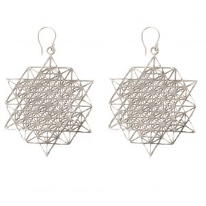Boucles d'oreilles tétraèdre