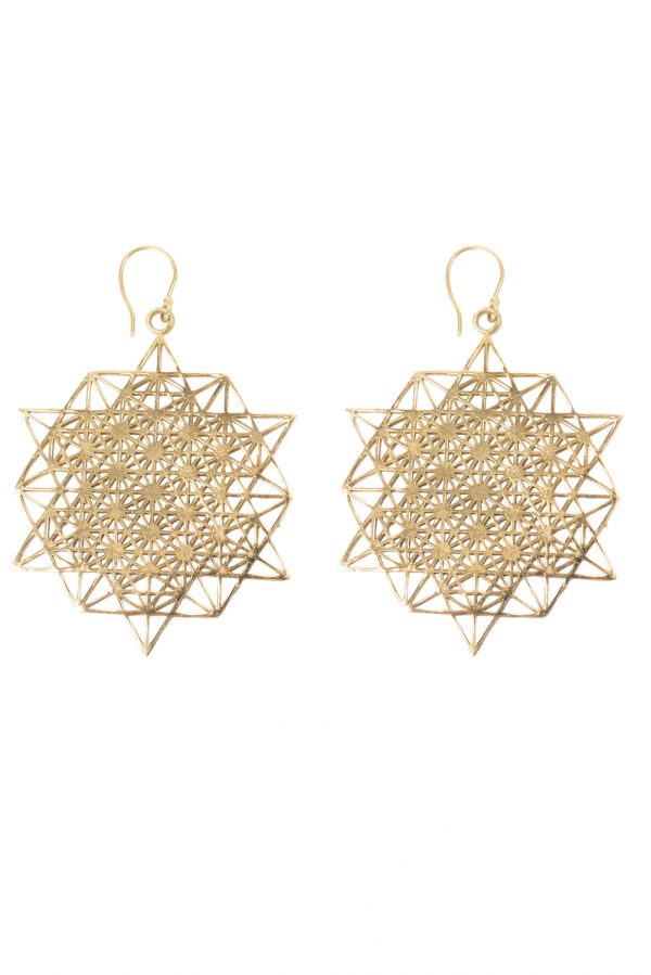 Tetrahedra earrings