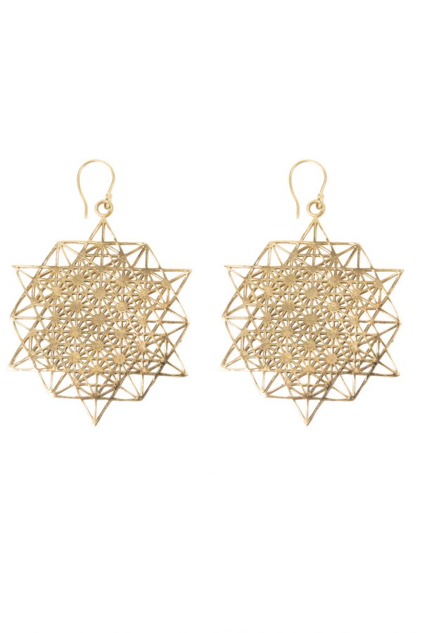 Tetrahedra earrings