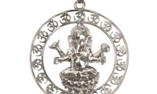 Pendentif  Aum Ganesh assis