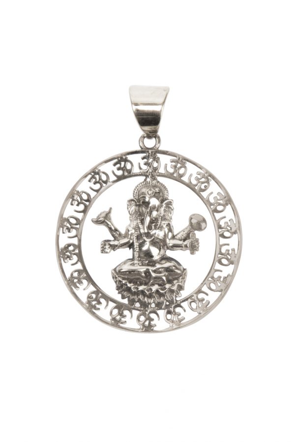 Pendentif  Aum Ganesh assis