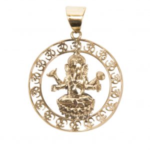 Pendentif  Aum Ganesh assis