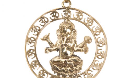 Pendentif  Aum Ganesh assis