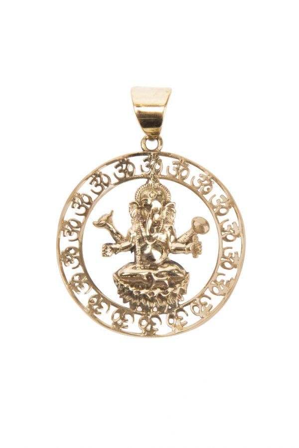 Pendentif  Aum Ganesh assis