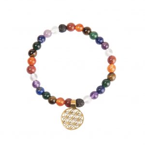 Flower of life bracelet 7 semi-precious stones 0