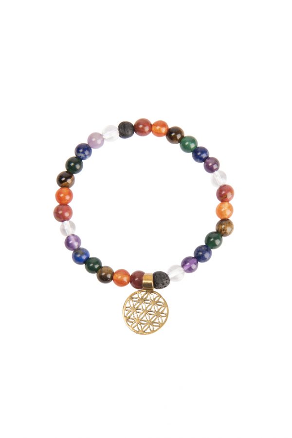 Flower of life bracelet 7 semi-precious stones 0