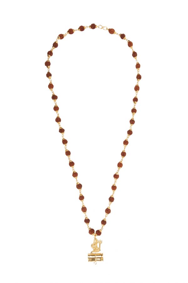 Mala Shiva rudraksha doré 39  rudrakshas