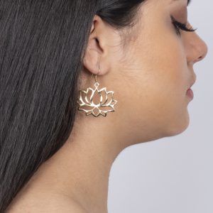 Lotus flower earrings